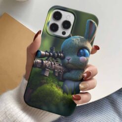 Sniper Tavşan Tasarımlı Silikon Telefon Kılıfı