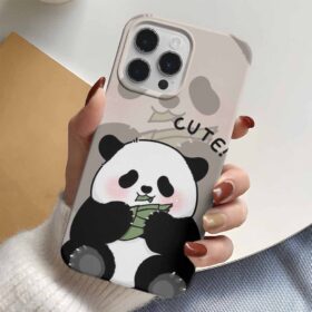 Cute Panda Tasarımlı Silikon Telefon Kılıfı