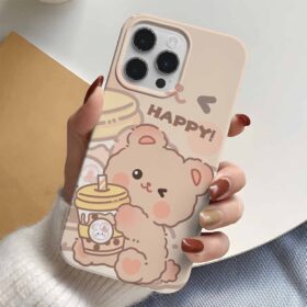 Happy Ayıcık Tasarımlı Silikon Telefon Kılıfı
