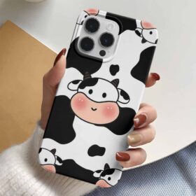 İnekler Deseni Tasarımlı Silikon Telefon Kılıfı