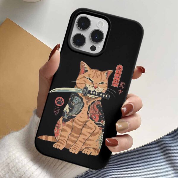 Japon Kedi Tasarımlı Silikon Telefon Kılıfı