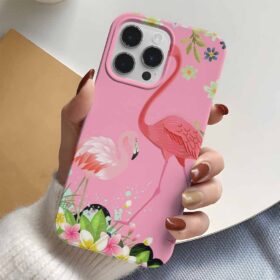 Flamingo Asaleti Tasarımlı Silikon Telefon Kılıfı