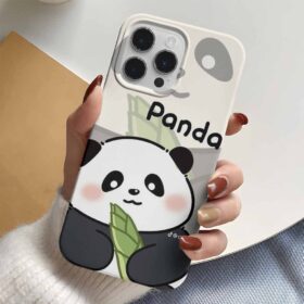 Şaşkın Panda Tasarımlı Silikon Telefon Kılıfı