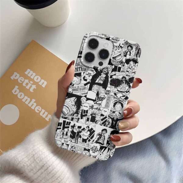 One Piece karikatür Baskılı Tasarımlı Silikon Telefon Kılıfı