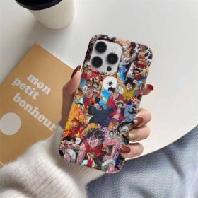 One Piece Luffy Kolaj Baskılı Tasarımlı Silikon Telefon Kılıfı