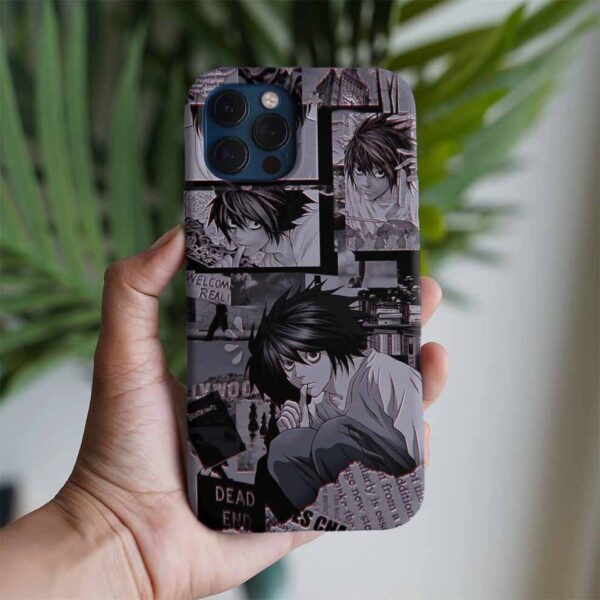 Death Note L Karikatür Baskılı Tasarımlı Silikon Telefon Kılıfı