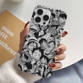 One Piece Luffy Karikatür Baskılı Tasarımlı Silikon Telefon Kılıfı