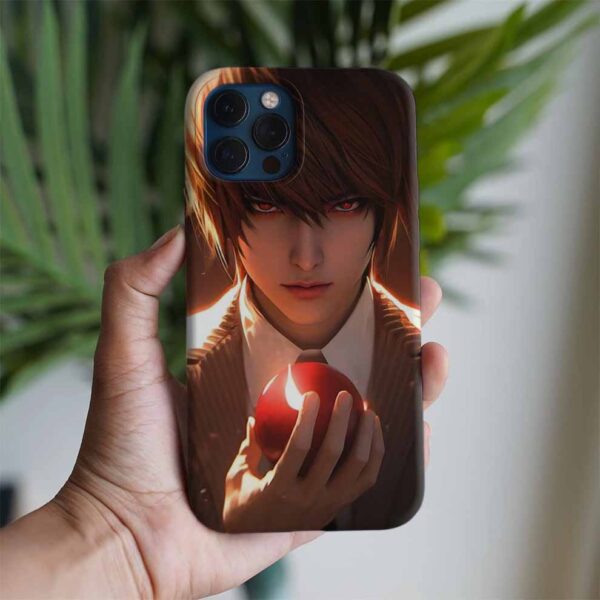 Death Note Yağami Elma Baskılı Tasarımlı Silikon Telefon Kılıfı
