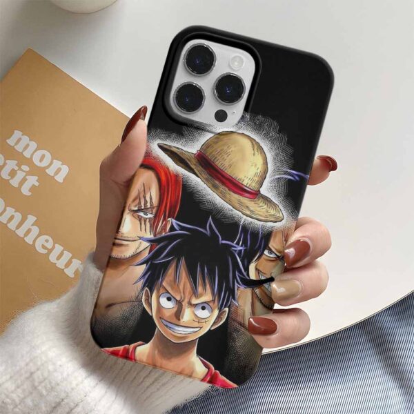 One Piece Luffy Hasır Şapka Baskılı Tasarımlı Silikon Telefon Kılıfı