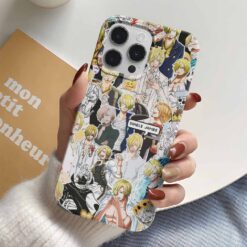 One Piece Sanji Kolaj Baskılı Tasarımlı Silikon Telefon Kılıfı