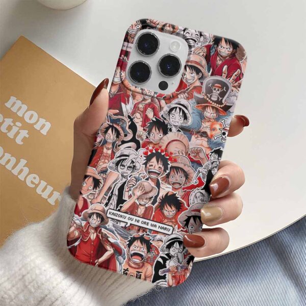 One Piece Luffy Hasır Şapka Baskılı Tasarımlı Silikon Telefon Kılıfı