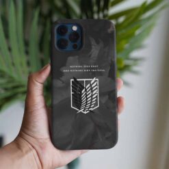 Attack On Titan Nothing Dies Easy Baskılı Tasarımlı Silikon Telefon Kılıfı