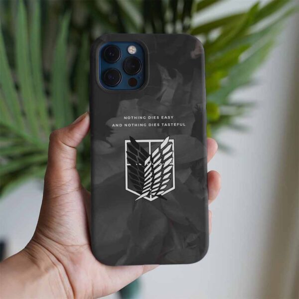 Attack On Titan Nothing Dies Easy Baskılı Tasarımlı Silikon Telefon Kılıfı
