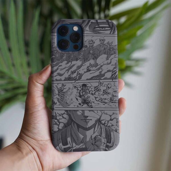Attack On Titan Karikatür Baskılı Tasarımlı Silikon Telefon Kılıfı