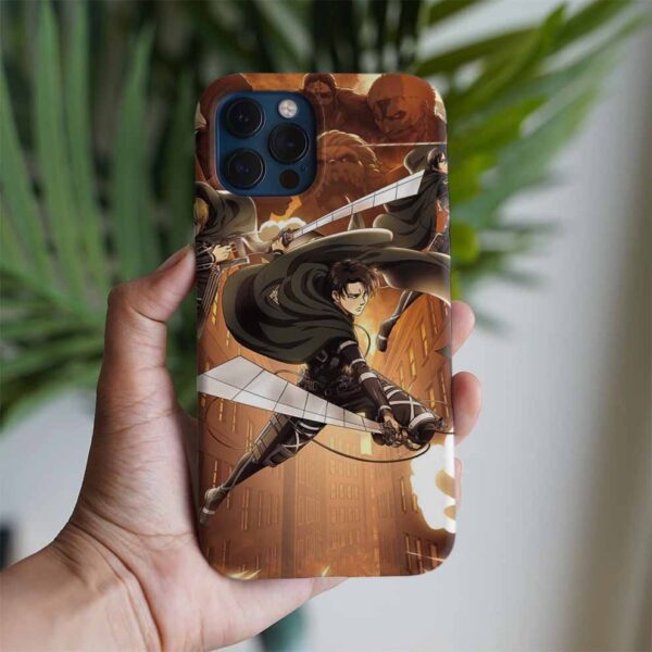 Attack On Titan Kılıç Ustası Baskılı Tasarımlı Silikon Telefon Kılıfı