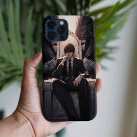 Death Note Tahta Oturan Yağami Baskılı Tasarımlı Silikon Telefon Kılıfı