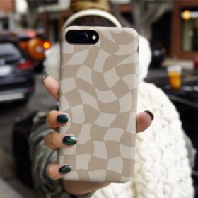 Krem Damalar Baskılı Silikon Telefon Kılıfı