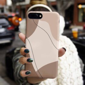 Kahverengi Temalı Desen Baskılı Silikon Telefon Kılıfı
