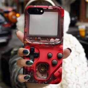 Sanatsal Kırmızı Nintengo Tasarımlı Silikon Telefon Kılıfı
