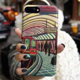 Metro Durağı Tablosu Tasarımlı Silikon Telefon Kılıfı