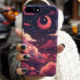 Pembe Gökyüzü Tablosu Tasarımlı Silikon Telefon Kılıfı