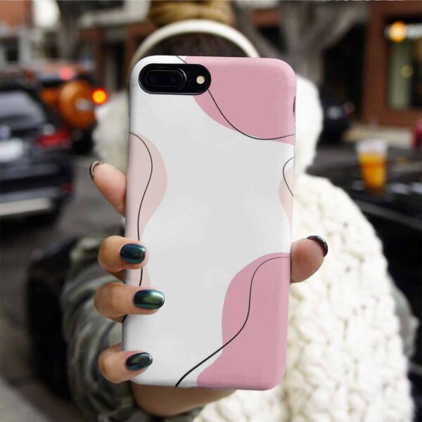 Pembe Desenli Soyut Çalışma Baskılı Silikon Telefon Kılıfı