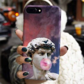 Sakız Çiğneyen David Heykeli Tasarımlı Silikon Telefon Kılıfı