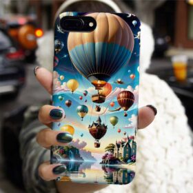 Manzaralı Renkli Balonlar Tasarımlı Silikon Telefon Kılıfı