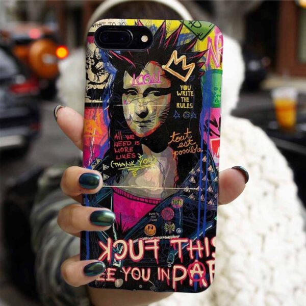 Fuck This Mona Lisa Tasarımlı Silikon Telefon Kılıfı