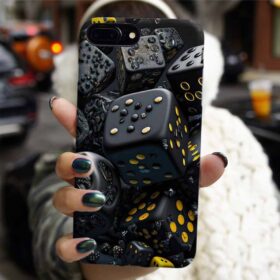 Siyah Zarlar Tasarımlı Silikon Telefon Kılıfı