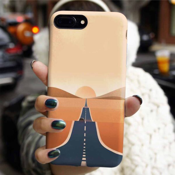 Çöldeki Yol Tasarımlı Silikon Telefon Kılıfı