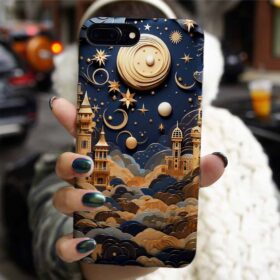 Altın Yapılar Tasarımlı Silikon Telefon Kılıfı