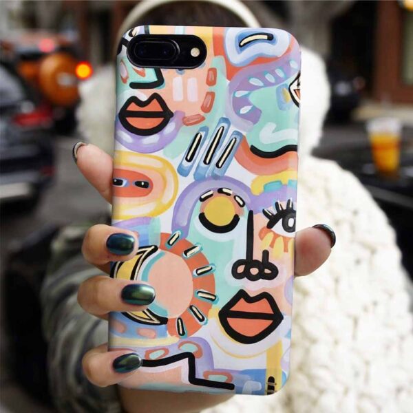 Picasso Soyut Yüz Tasarımlı Silikon Telefon Kılıfı