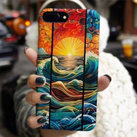 Okyanusta Güneş Parıltısı Sanatsal Tasarımlı Silikon Telefon Kılıfı