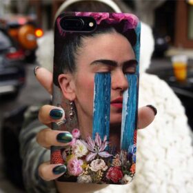 Ağlayan Frida Kahlo Tasarımlı Silikon Telefon Kılıfı