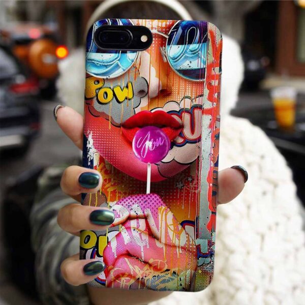 Lolipop Neon Kadın Tasarımlı Silikon Telefon Kılıfı