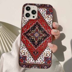 Renkli İran Halı Deseni Tasarımlı Silikon Telefon Kılıfı