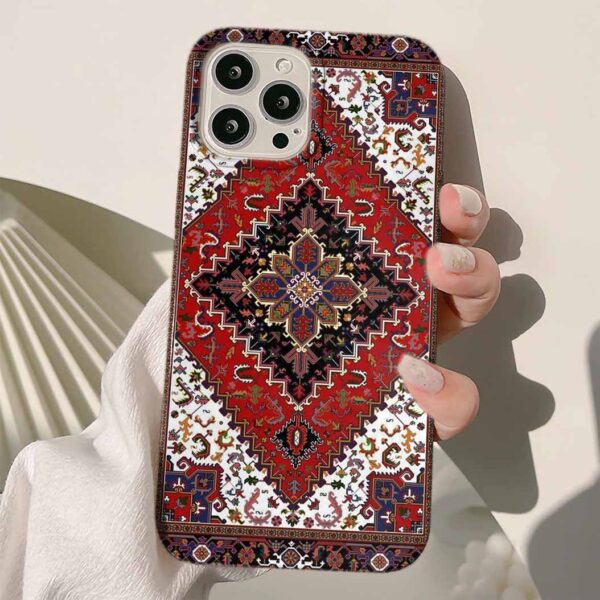 Renkli İran Halı Deseni Tasarımlı Silikon Telefon Kılıfı