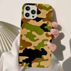 Canlı Renkli Kamuflaj Desen Tasarımlı Silikon Telefon Kılıfı