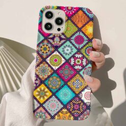 Canlı İran Motifleri Tasarımlı Silikon Telefon Kılıfı