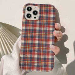 Renkli Kumaş Deseni Tasarımlı Silikon Telefon Kılıfı