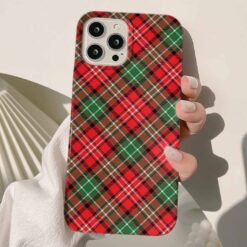 Yeşil Kırmızı Baklava Deseni Tasarımlı Silikon Telefon Kılıfı