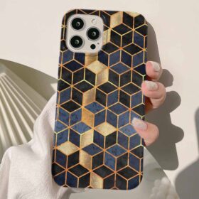 Yaldızlı Küp Deseni Tasarımlı Silikon Telefon Kılıfı