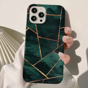 Haki Prizma Deseni Tasarımlı Silikon Telefon Kılıfı