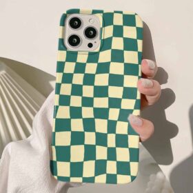 Yeşil Dama Deseni Tasarımlı Silikon Telefon Kılıfı