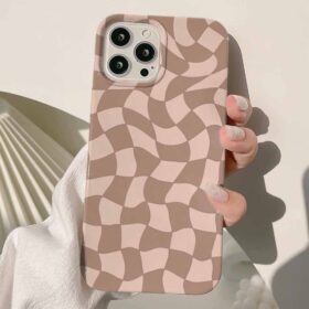 Krem Yamuk Deseni Tasarımlı Silikon Telefon Kılıfı