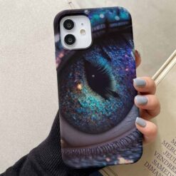 Fosforlu Ejderha Gözü Tasarımlı Silikon Telefon Kılıfı