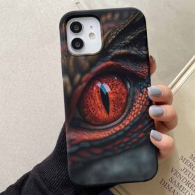 Kırmızı Göz Ejderha Tasarımlı Silikon Telefon Kılıfı