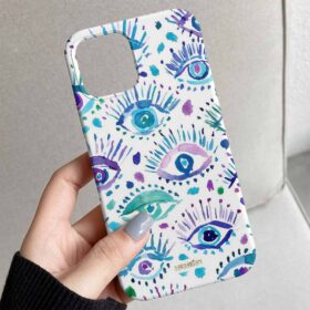 Sulu Boya Göz Çizimi Tasarımlı Silikon Telefon Kılıfı
