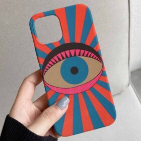 Retro Evil Eye Tasarımlı Silikon Telefon Kılıfı